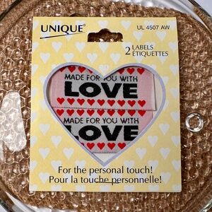 Vintage UNIQUE Brand Sewing Labels – "Made For You With LOVE"